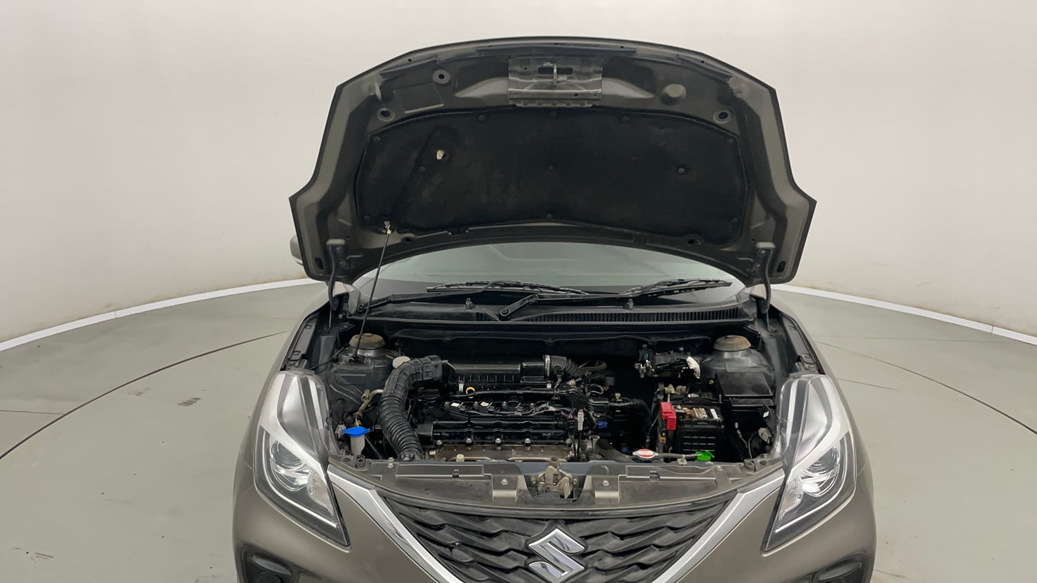 Used 2019 Maruti Suzuki Baleno Delta Petrol Manual engine ENGINE & BONNET OPEN FRONT VIEW