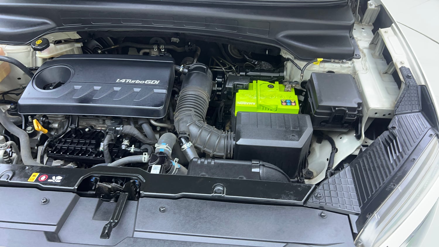 Used 2021 Hyundai Creta SX (O) 1.4 Turbo 7 DCT Petrol Automatic engine ENGINE LEFT SIDE VIEW