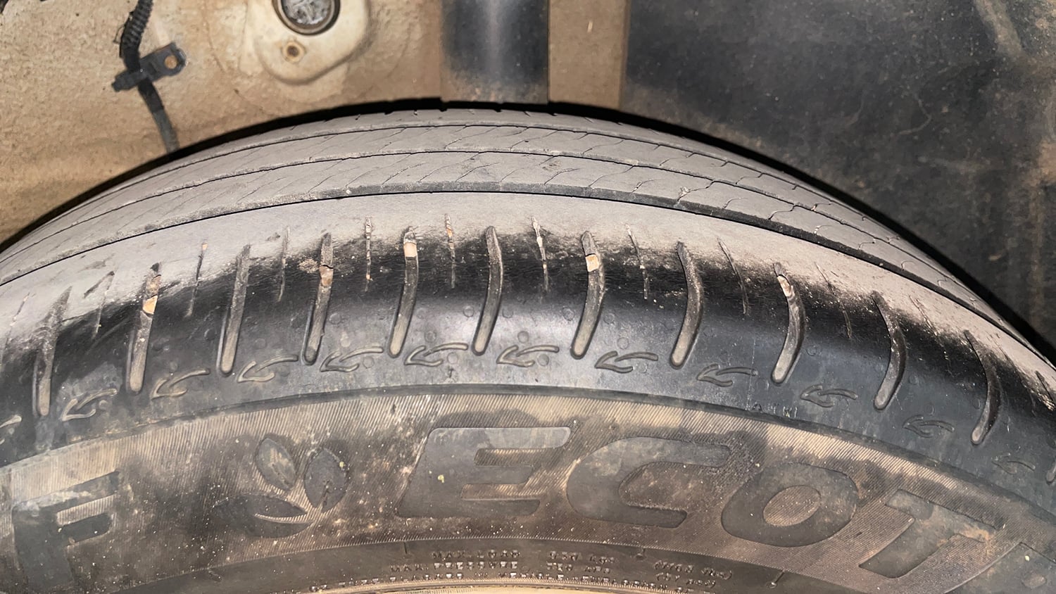 Used 2024 Tata Altroz XM Plus (S) Petrol Manual tyres LEFT REAR TYRE TREAD VIEW