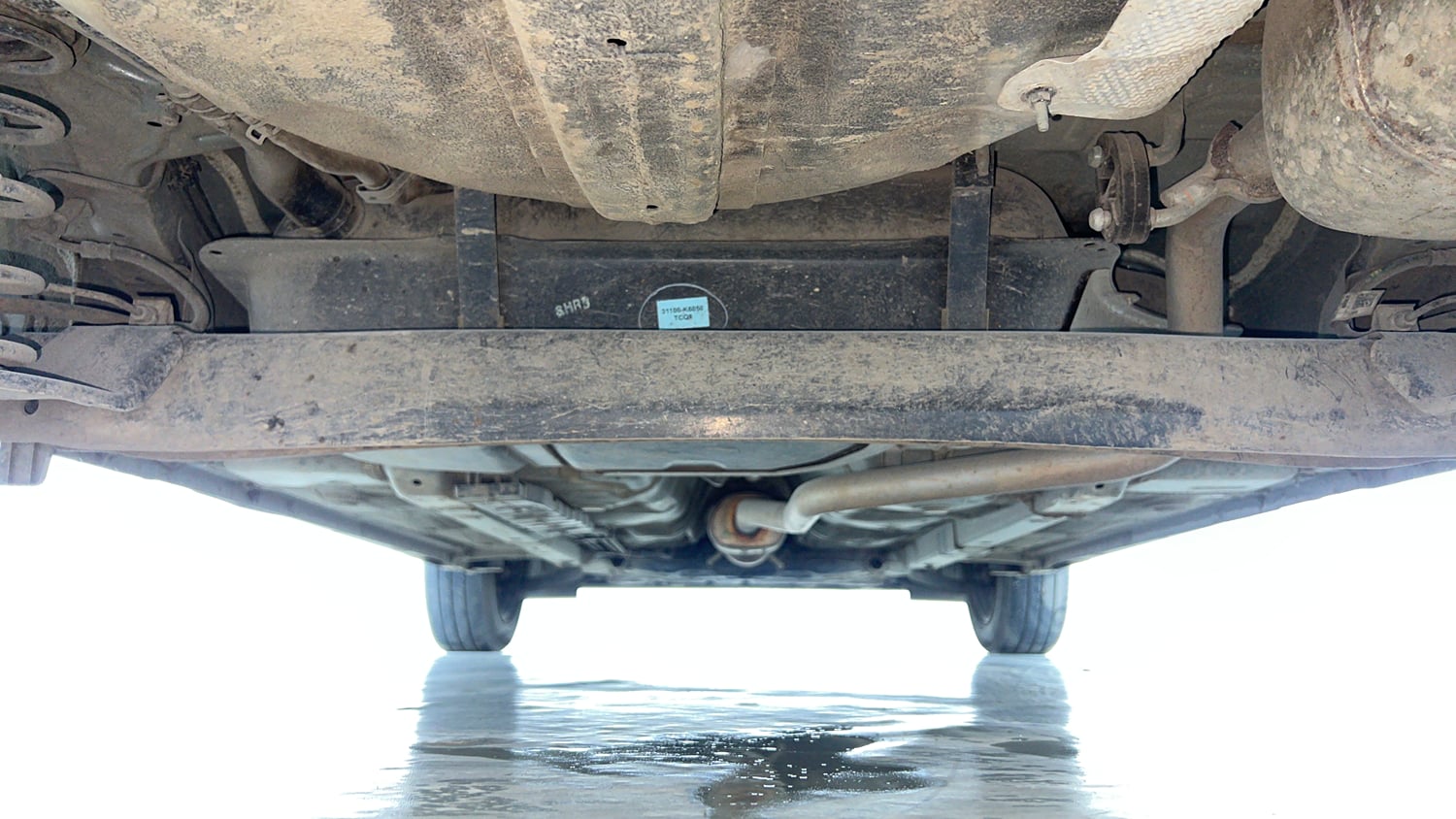Used 2023 Hyundai Exter SX 1.2 AMT Petrol Automatic extra REAR UNDERBODY VIEW (TAKEN FROM REAR)