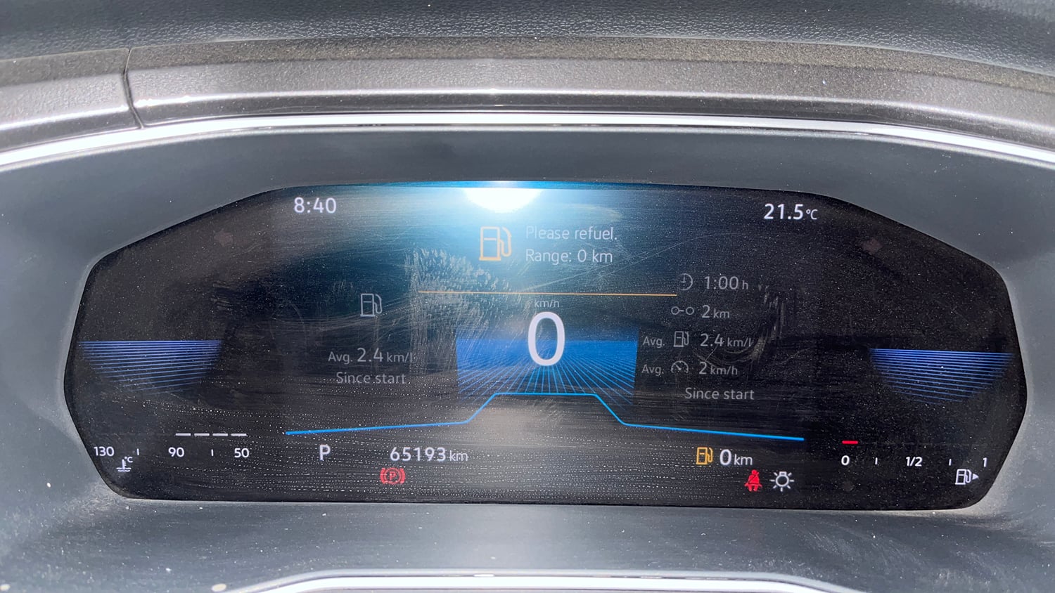 Used 2023 Volkswagen Taigun Topline 1.0 TSI AT Petrol Automatic interior CLUSTERMETER VIEW
