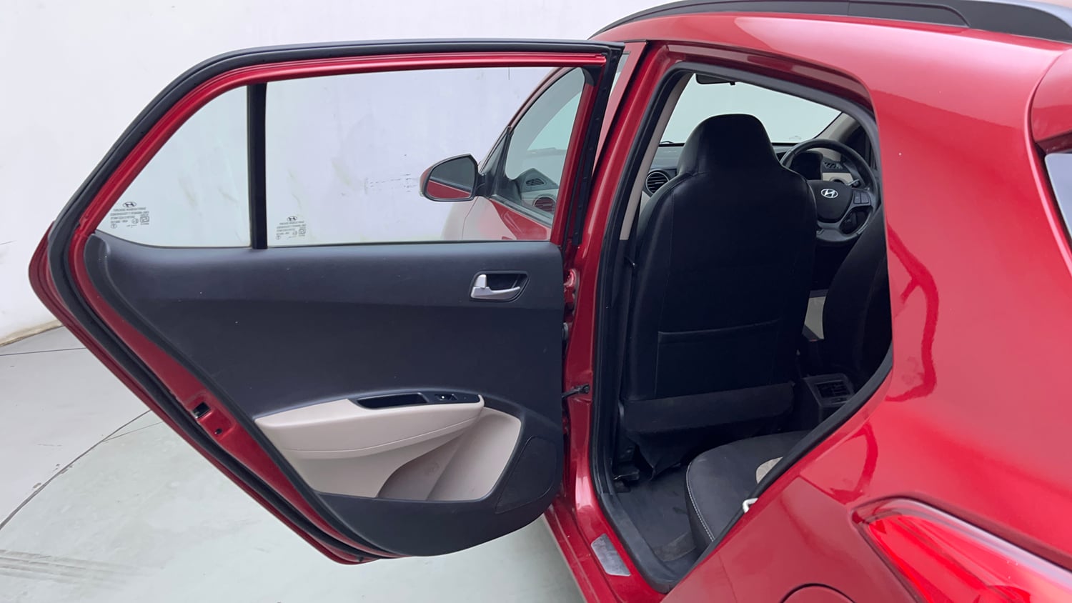 Used 2019 Hyundai Grand i10 Asta 1.2 Kappa VTVT Petrol Manual interior LEFT REAR DOOR OPEN VIEW