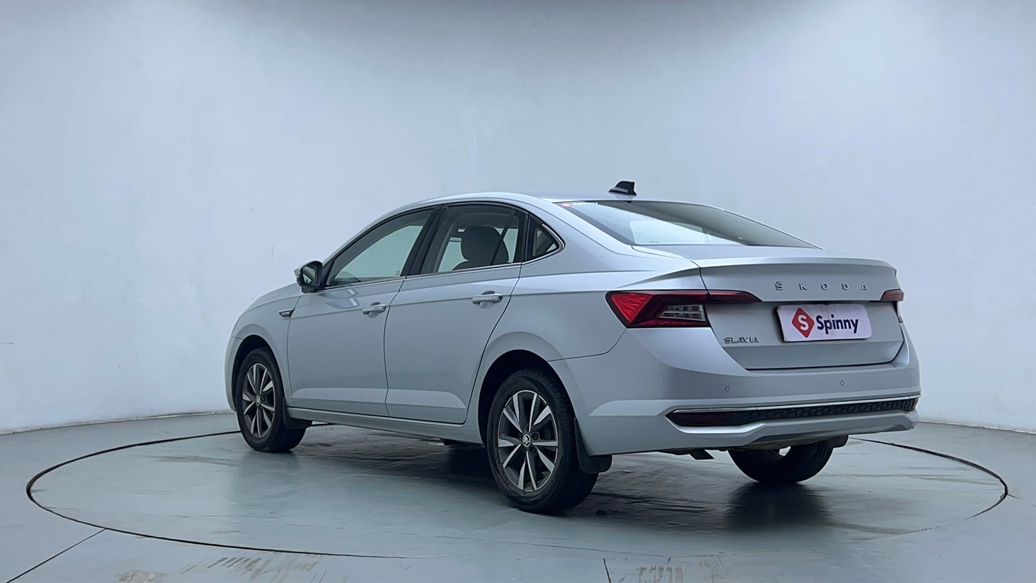 Used 2022 Skoda Slavia Style 1.0L TSI AT Petrol Automatic exterior LEFT REAR CORNER VIEW