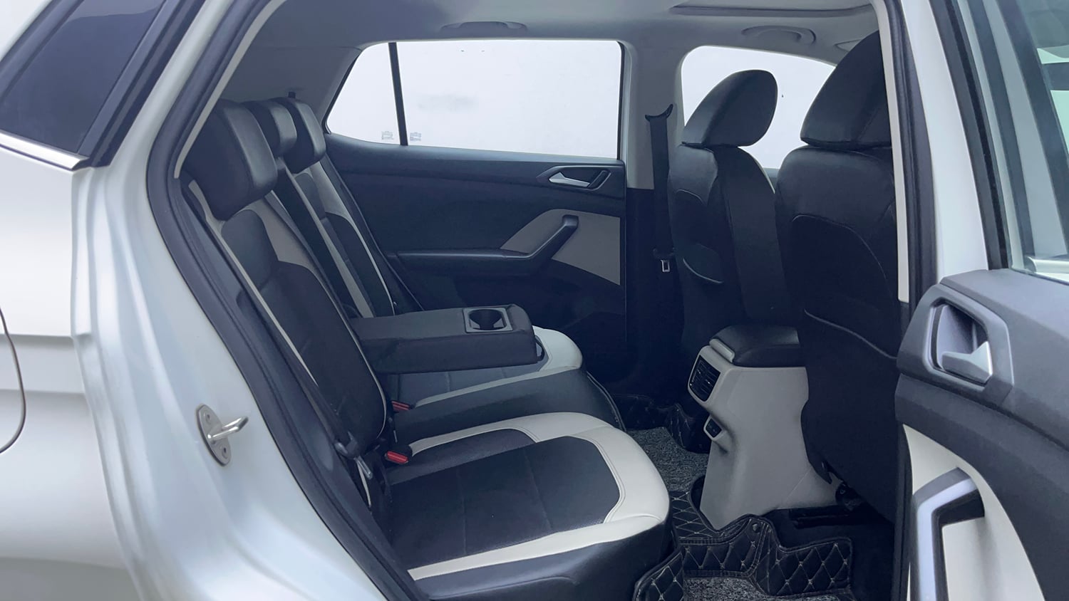 Used 2023 Volkswagen Taigun Topline 1.0 TSI AT Petrol Automatic interior RIGHT SIDE REAR DOOR CABIN VIEW