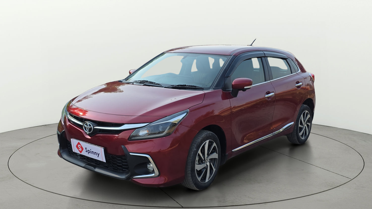 Used 2023 Toyota Glanza V Petrol Manual exterior LEFT FRONT CORNER VIEW