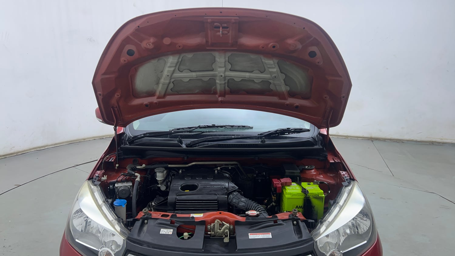 Used 2017 Maruti Suzuki Celerio ZXI (O) AMT Petrol Automatic engine ENGINE & BONNET OPEN FRONT VIEW