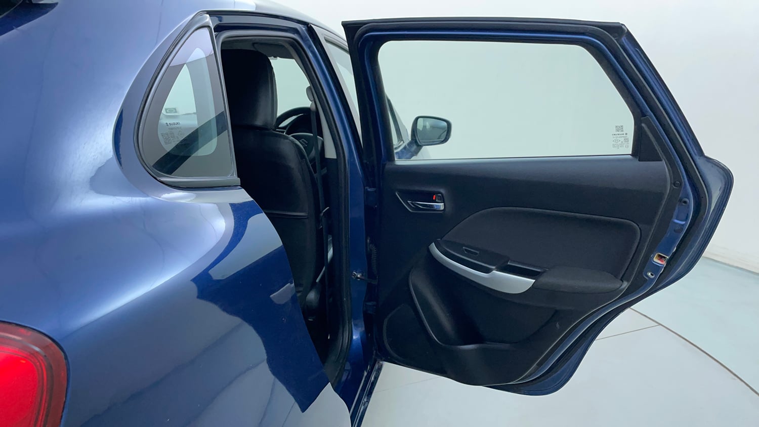 Used 2018 Maruti Suzuki Baleno Delta 1.2 Petrol Manual interior RIGHT REAR DOOR OPEN VIEW
