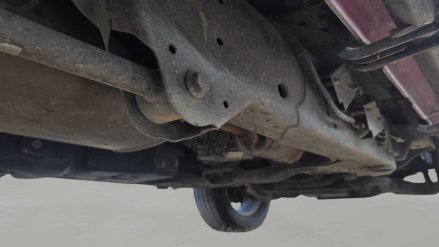Used 2023 Mahindra Thar LX Hard Top Diesel MT 4WD Diesel Manual extra REAR RIGHT UNDERBODY VIEW