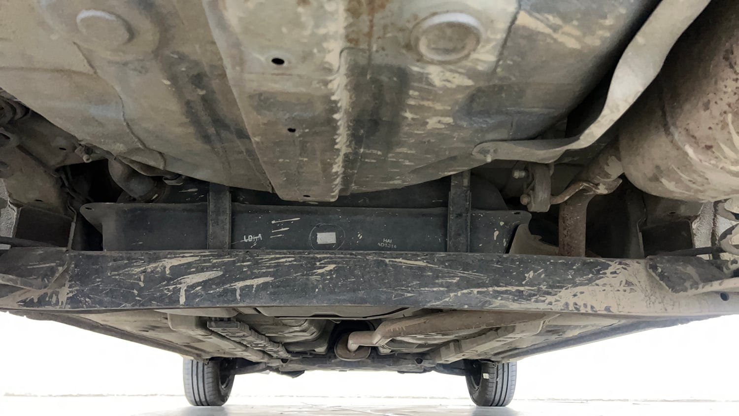 Used 2016 Hyundai Grand i10 Sportz 1.2 Kappa VTVT Petrol Manual extra REAR UNDERBODY VIEW (TAKEN FROM REAR)