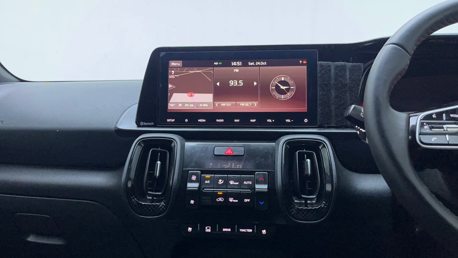 Used 2022 Kia Sonet X Line 1.0 DCT Petrol Automatic interior MUSIC SYSTEM & AC CONTROL VIEW