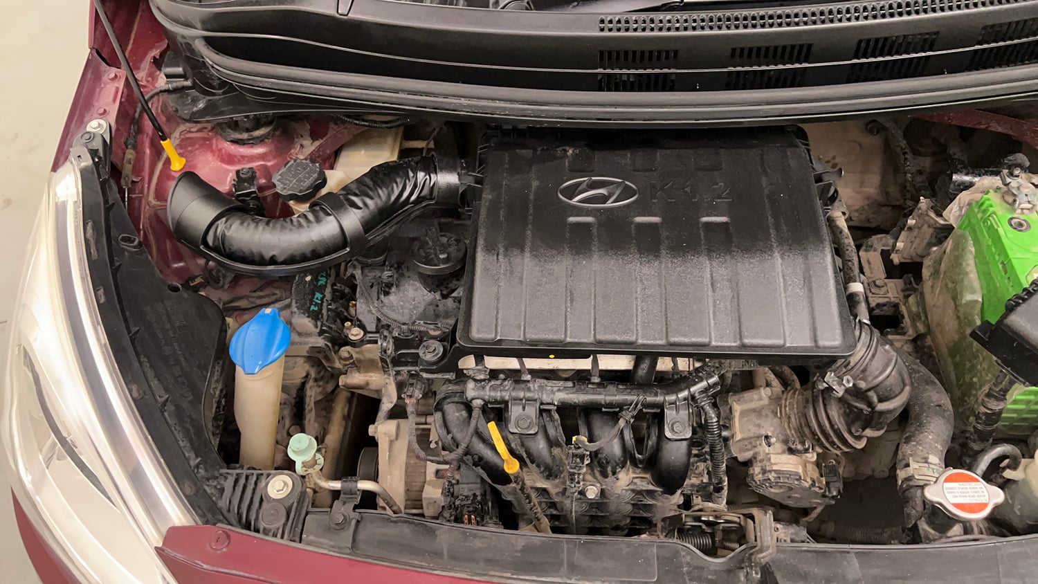 Used 2016 Hyundai Grand i10 Sportz 1.2 Kappa VTVT Petrol Manual engine ENGINE RIGHT SIDE VIEW