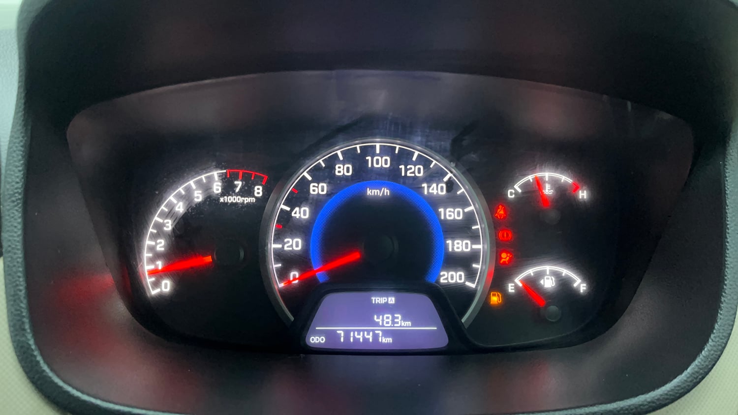 Used 2019 Hyundai Grand i10 Asta 1.2 Kappa VTVT Petrol Manual interior CLUSTERMETER VIEW