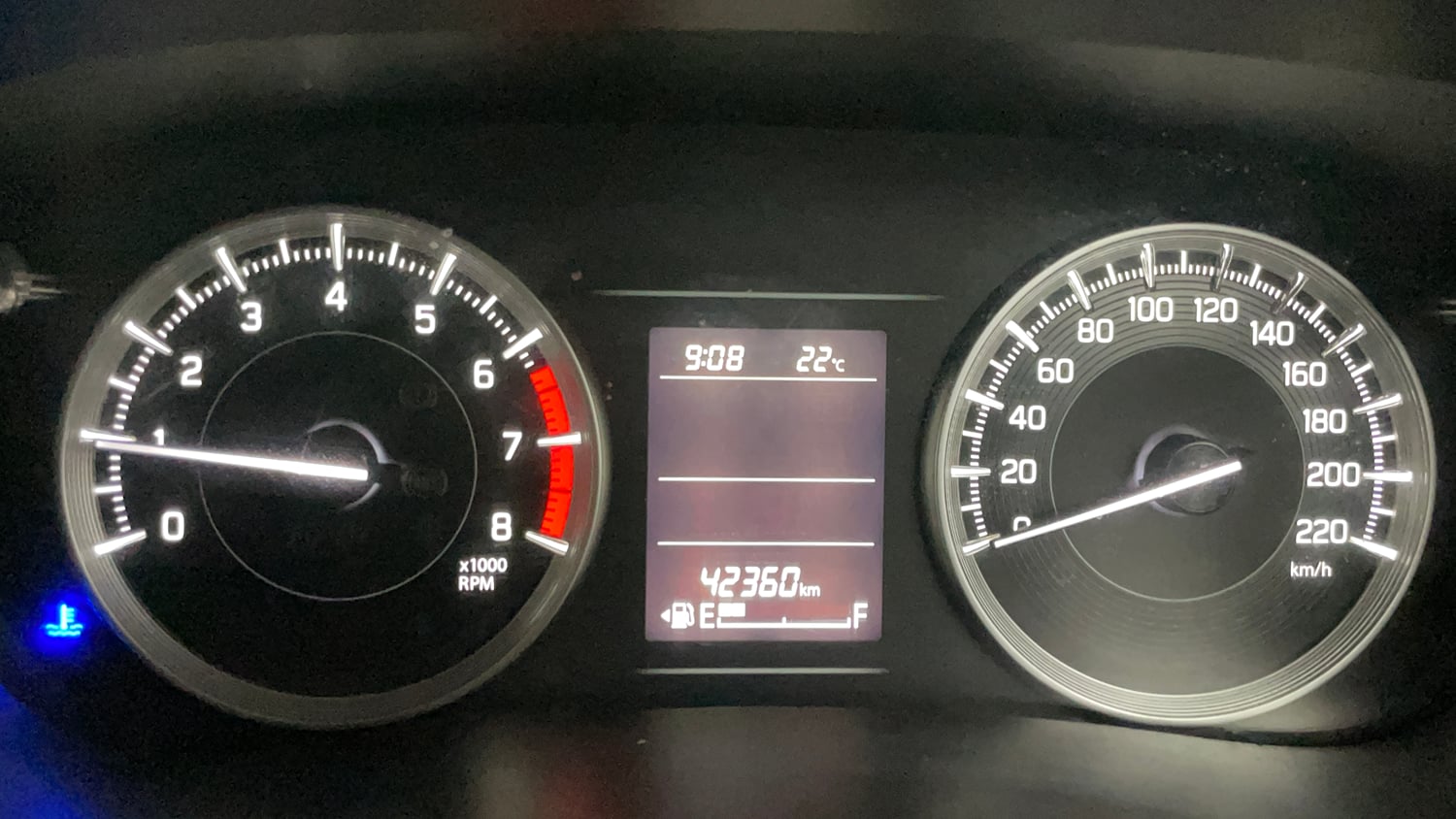 Used 2022 Toyota Glanza S Petrol Manual interior CLUSTERMETER VIEW