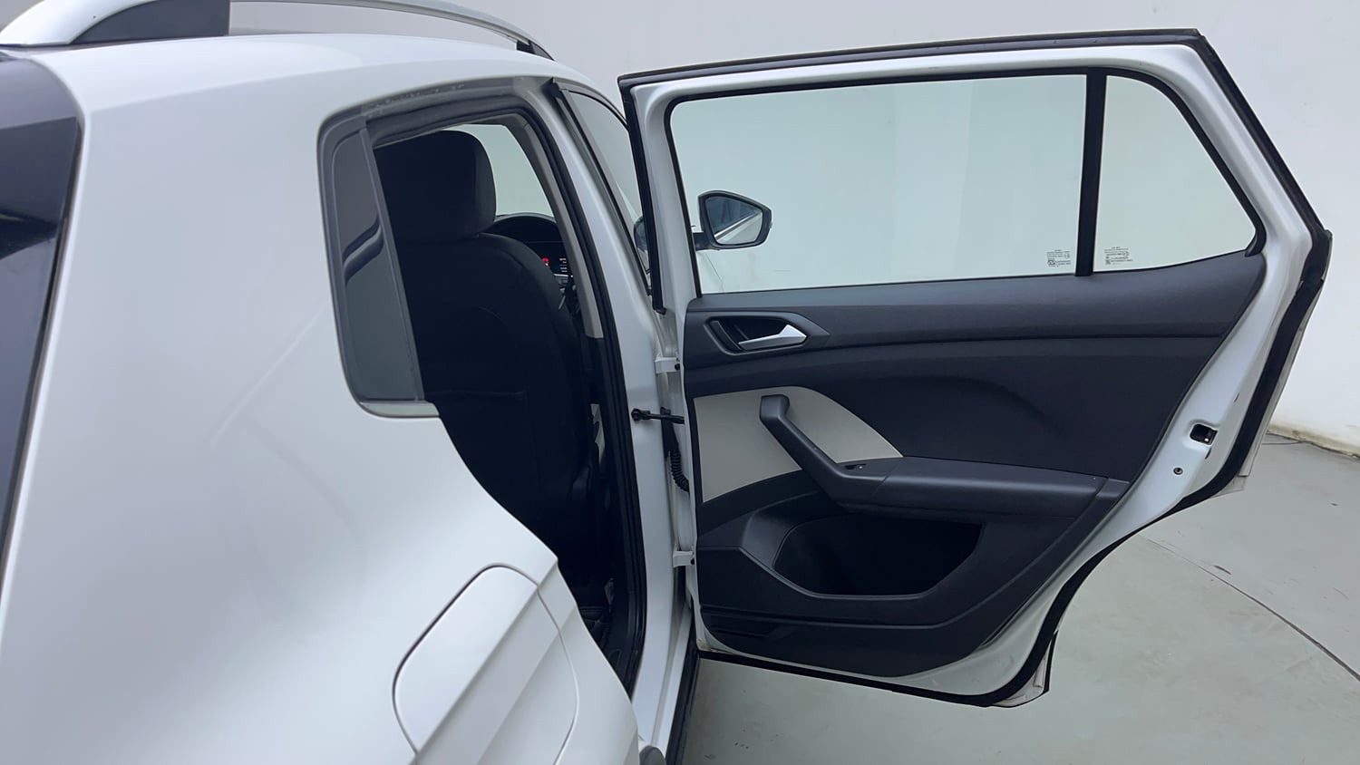 Used 2023 Volkswagen Taigun Topline 1.0 TSI AT Petrol Automatic interior RIGHT REAR DOOR OPEN VIEW