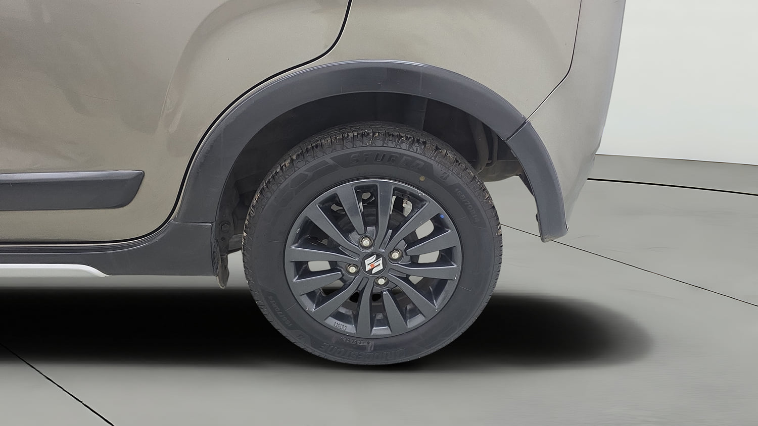 Used 2024 Maruti Suzuki Wagon R ZXI Plus 1.2 AGS Petrol Automatic tyres LEFT REAR TYRE RIM VIEW