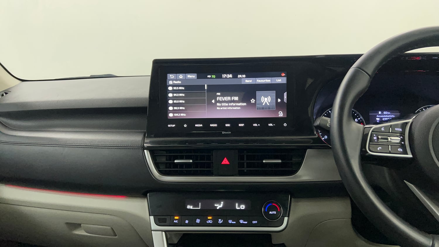 Used 2022 Kia Seltos HTX 1.5 Petrol Manual interior MUSIC SYSTEM & AC CONTROL VIEW