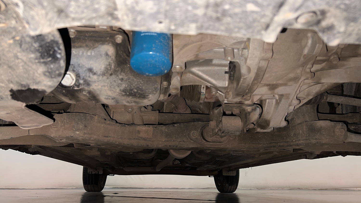 Used 2023 Hyundai Grand i10 Nios Sportz 1.2 Kappa VTVT Petrol Manual extra FRONT LEFT UNDERBODY VIEW