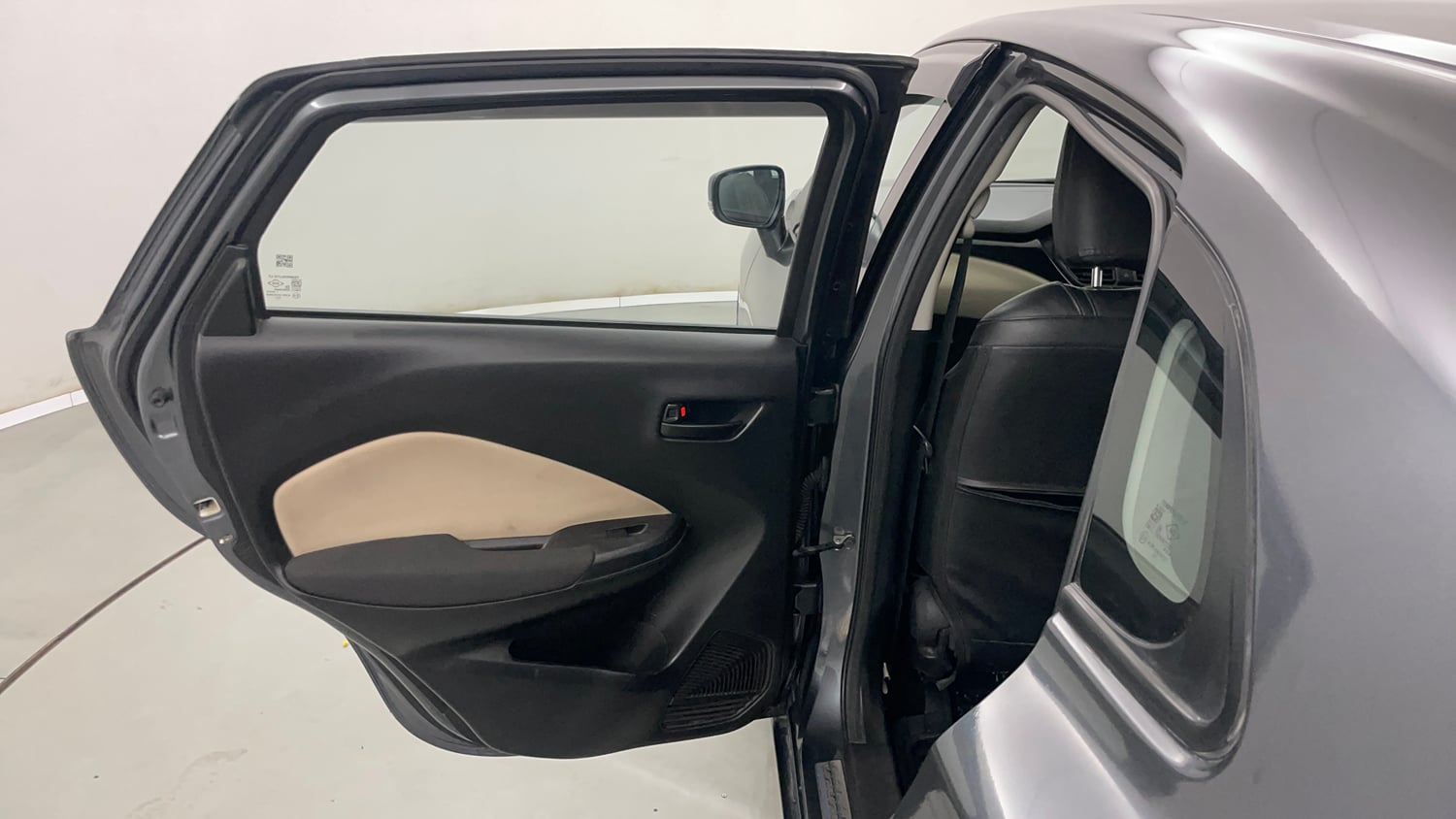 Used 2022 Toyota Glanza S Petrol Manual interior LEFT REAR DOOR OPEN VIEW