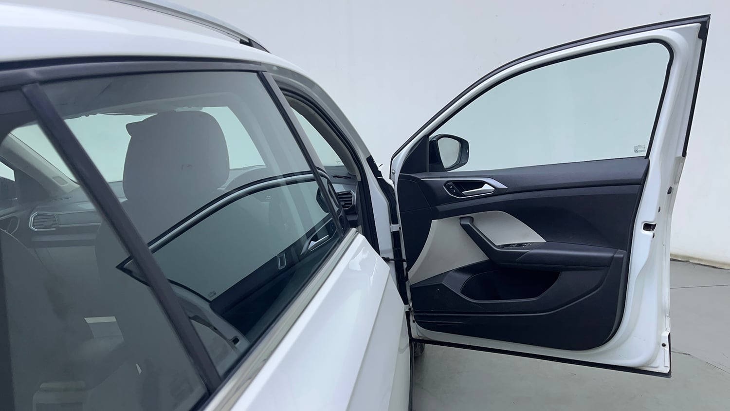 Used 2023 Volkswagen Taigun Topline 1.0 TSI AT Petrol Automatic interior RIGHT FRONT DOOR OPEN VIEW