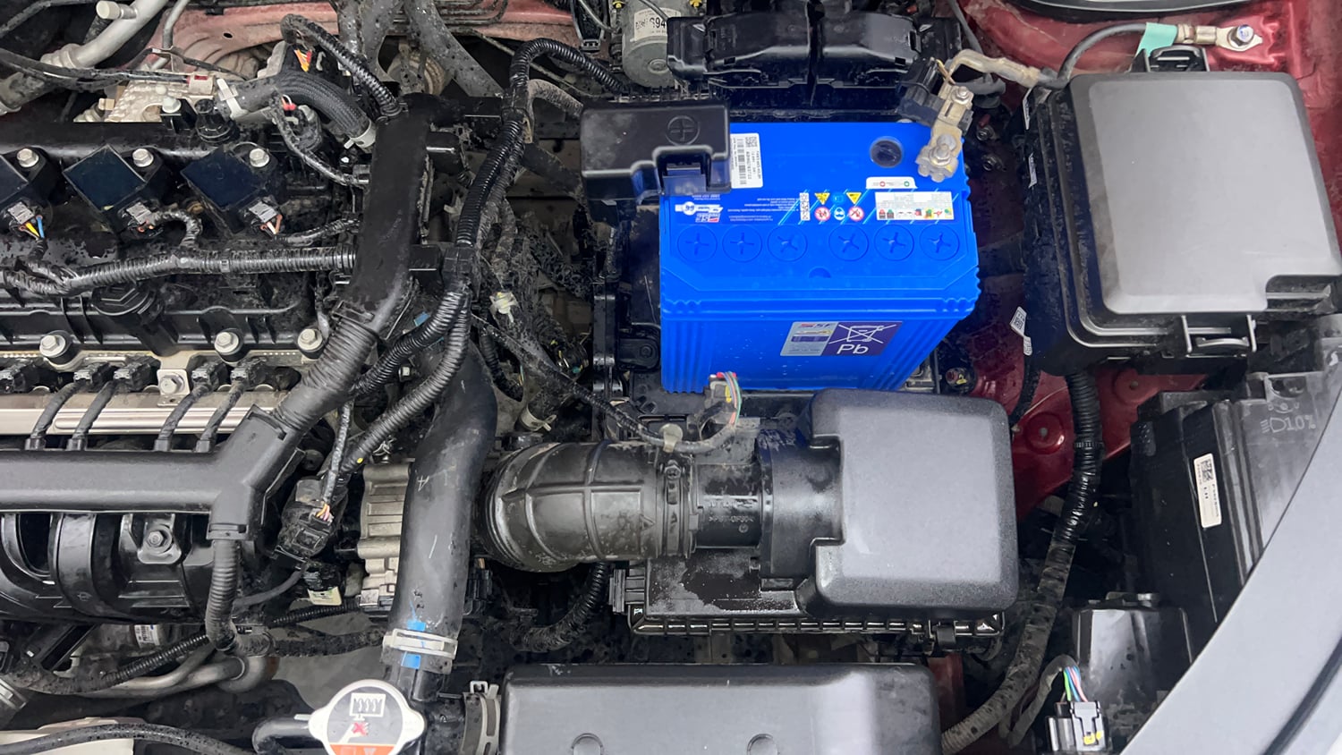 Used 2022 Kia Sonet HTK Plus 1.2 Petrol Manual engine ENGINE LEFT SIDE VIEW