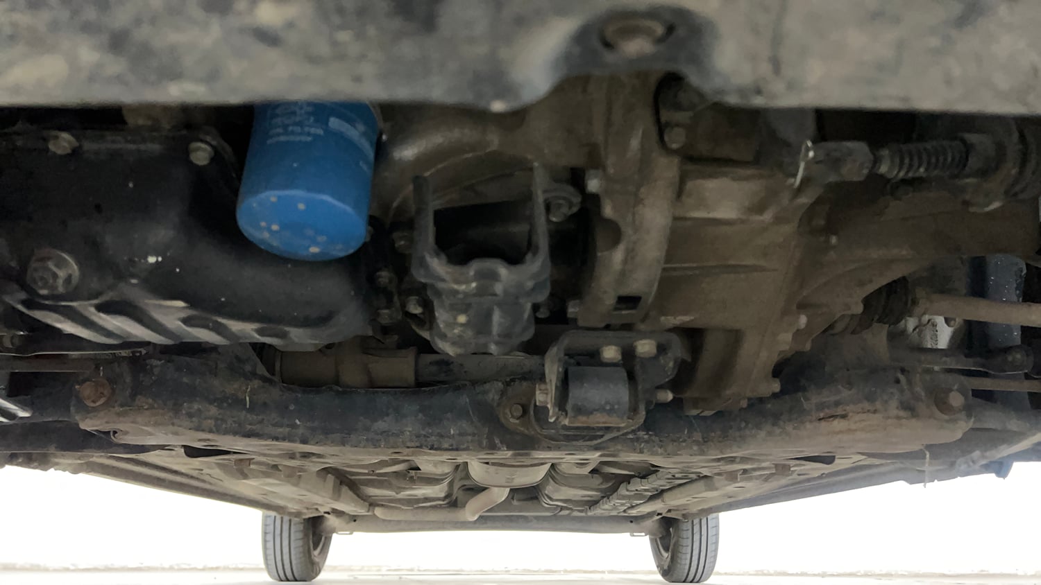 Used 2016 Hyundai Grand i10 Sportz 1.2 Kappa VTVT Petrol Manual extra FRONT LEFT UNDERBODY VIEW