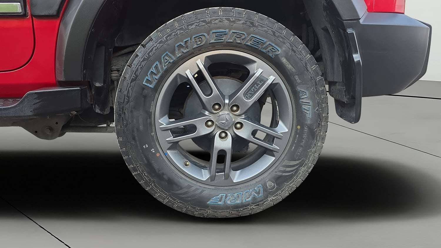 Used 2023 Mahindra Thar LX Hard Top Diesel MT 4WD Diesel Manual tyres LEFT REAR TYRE RIM VIEW