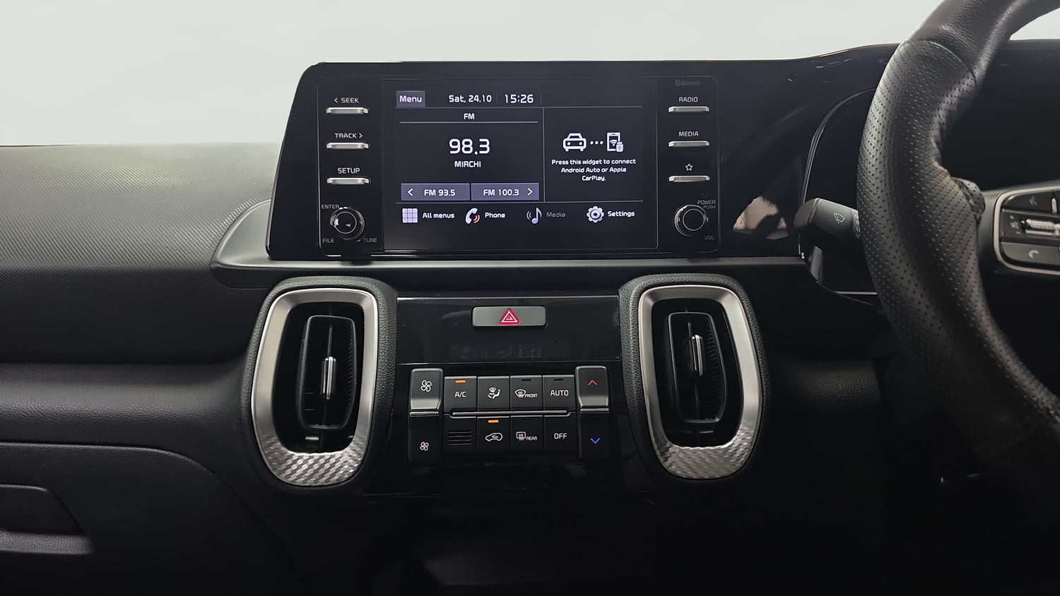 Used 2022 Kia Sonet HTK Plus 1.2 Petrol Manual interior MUSIC SYSTEM & AC CONTROL VIEW