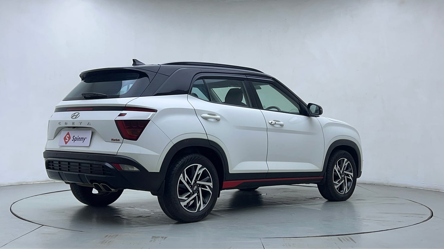 Used 2021 Hyundai Creta SX (O) 1.4 Turbo 7 DCT Petrol Automatic exterior RIGHT REAR CORNER VIEW