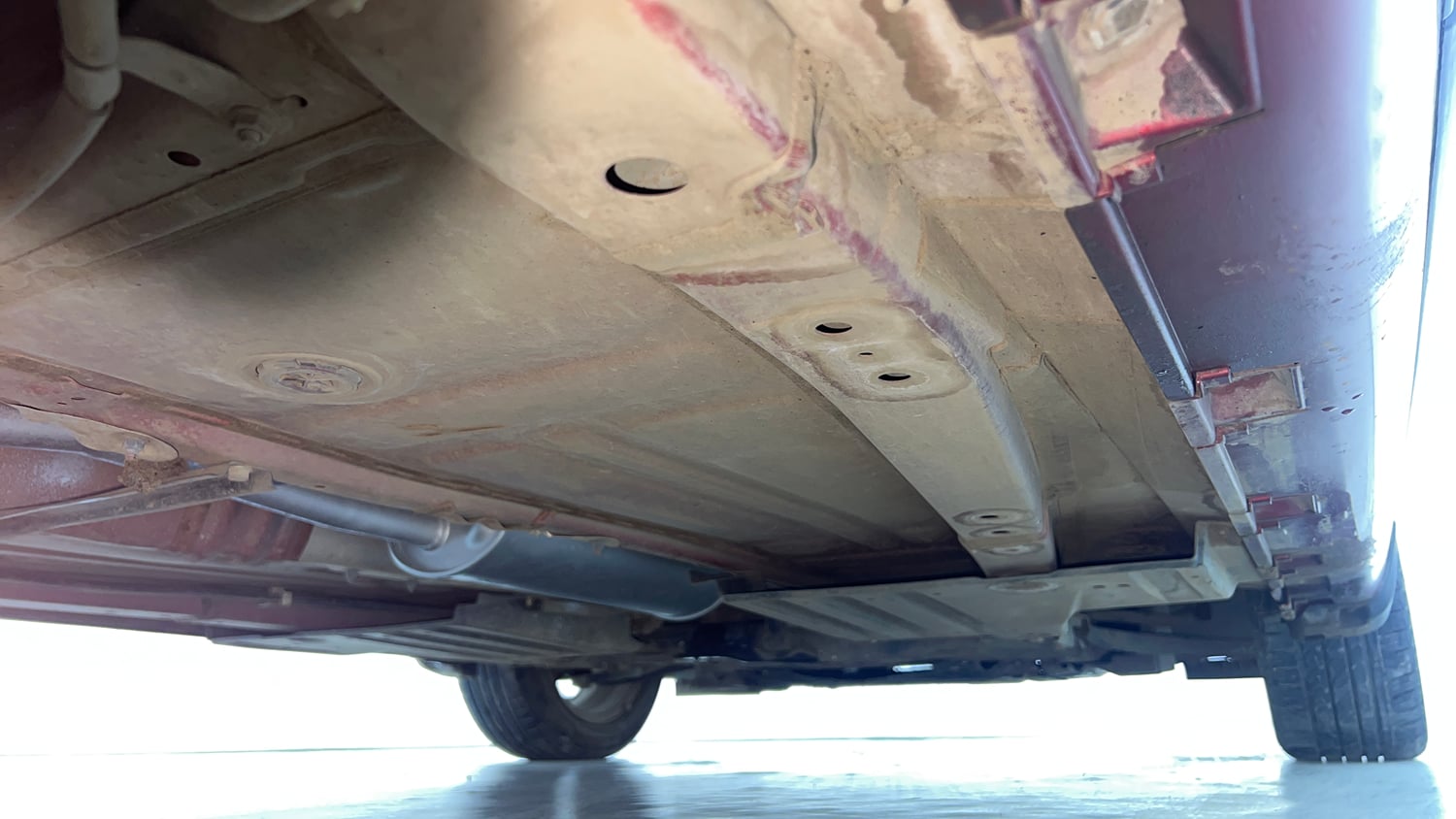Used 2022 Toyota Glanza V Petrol Manual extra REAR RIGHT UNDERBODY VIEW