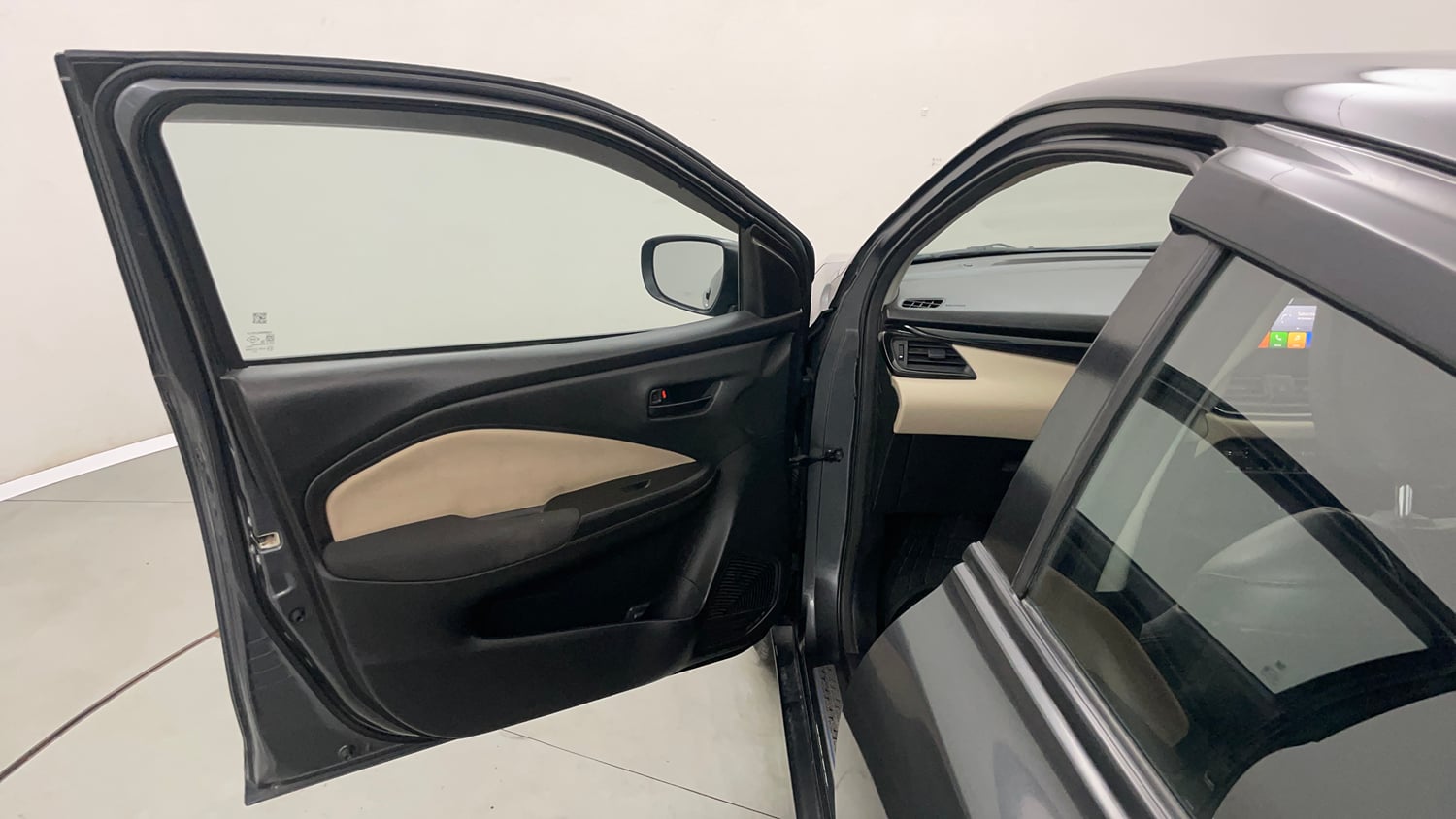 Used 2022 Toyota Glanza S Petrol Manual interior LEFT FRONT DOOR OPEN VIEW