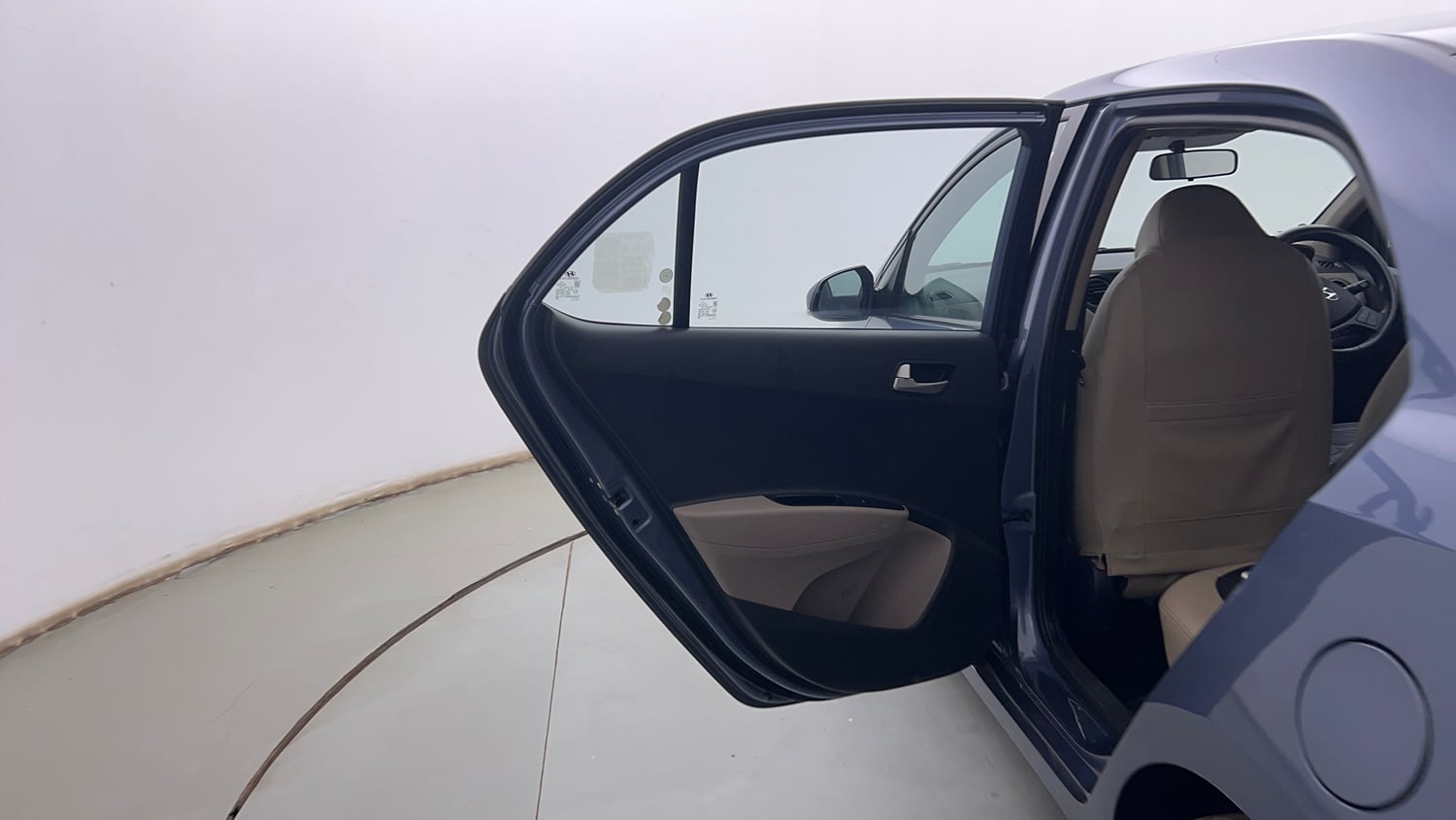 Used 2015 Hyundai Xcent S 1.2 Petrol Manual interior LEFT REAR DOOR OPEN VIEW