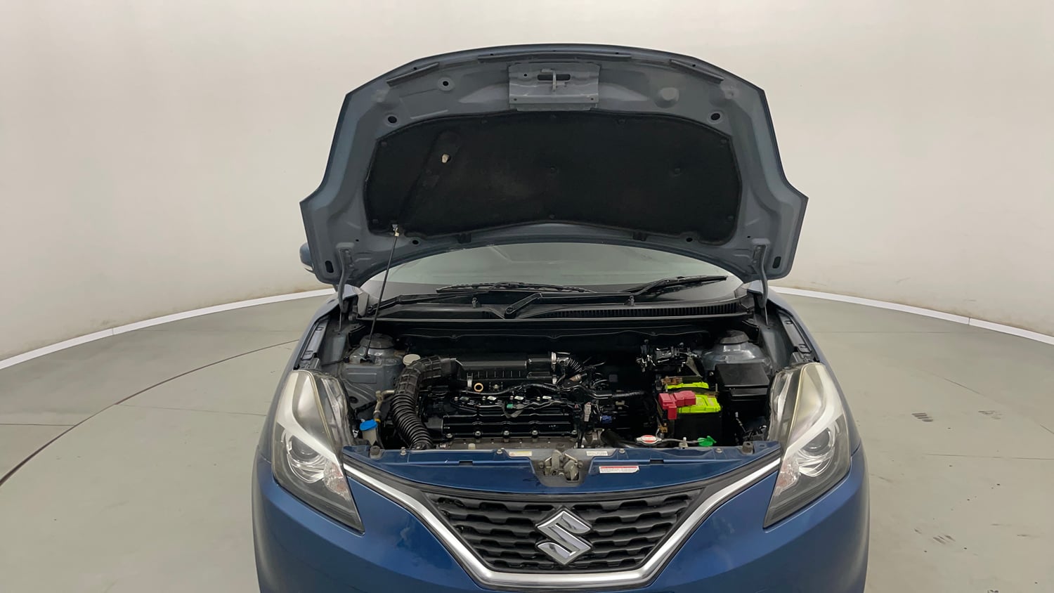 Used 2018 Maruti Suzuki Baleno Alpha 1.2 AT Petrol Automatic engine ENGINE & BONNET OPEN FRONT VIEW