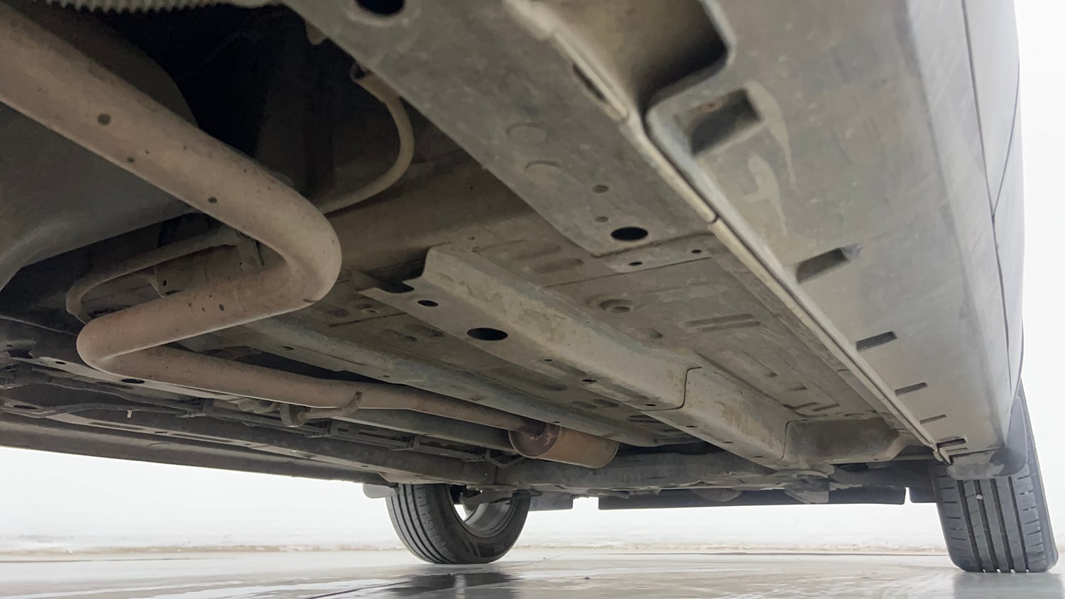 Used 2022 Tata Punch Kaziranga Creative MT Petrol Manual extra REAR RIGHT UNDERBODY VIEW