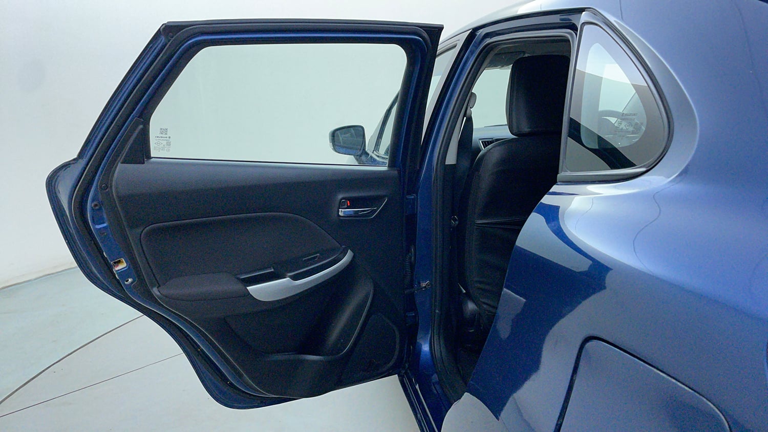 Used 2018 Maruti Suzuki Baleno Delta 1.2 Petrol Manual interior LEFT REAR DOOR OPEN VIEW