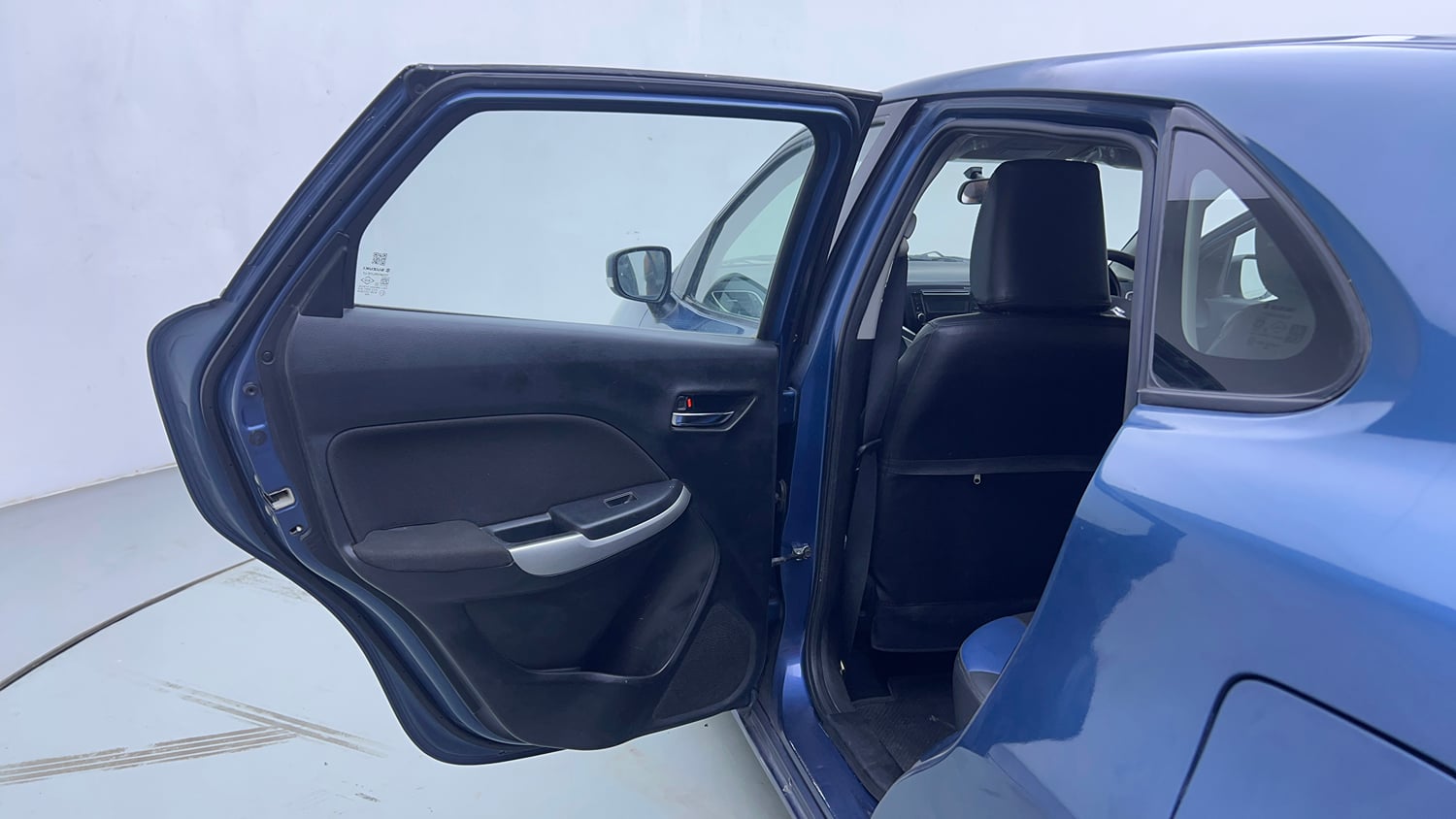 Used 2017 Maruti Suzuki Baleno Delta 1.2 Petrol Manual interior LEFT REAR DOOR OPEN VIEW