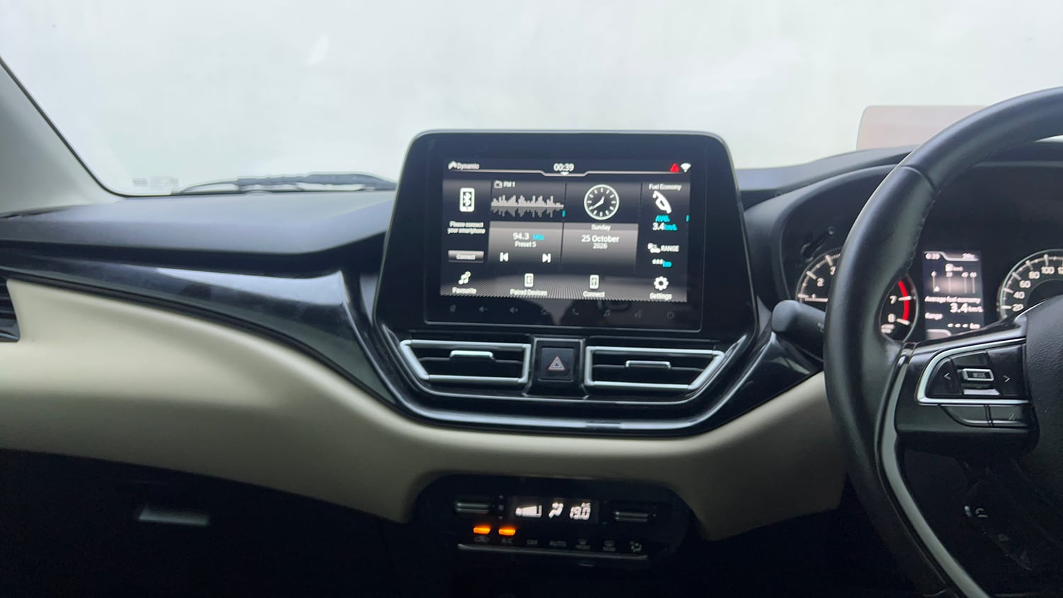 Used 2022 Toyota Glanza V Petrol Manual interior MUSIC SYSTEM & AC CONTROL VIEW
