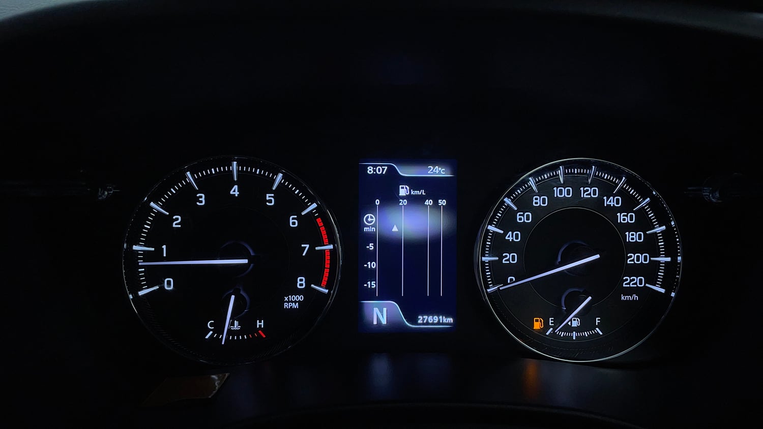 Used 2024 Maruti Suzuki Baleno Zeta AGS Petrol Automatic interior CLUSTERMETER VIEW