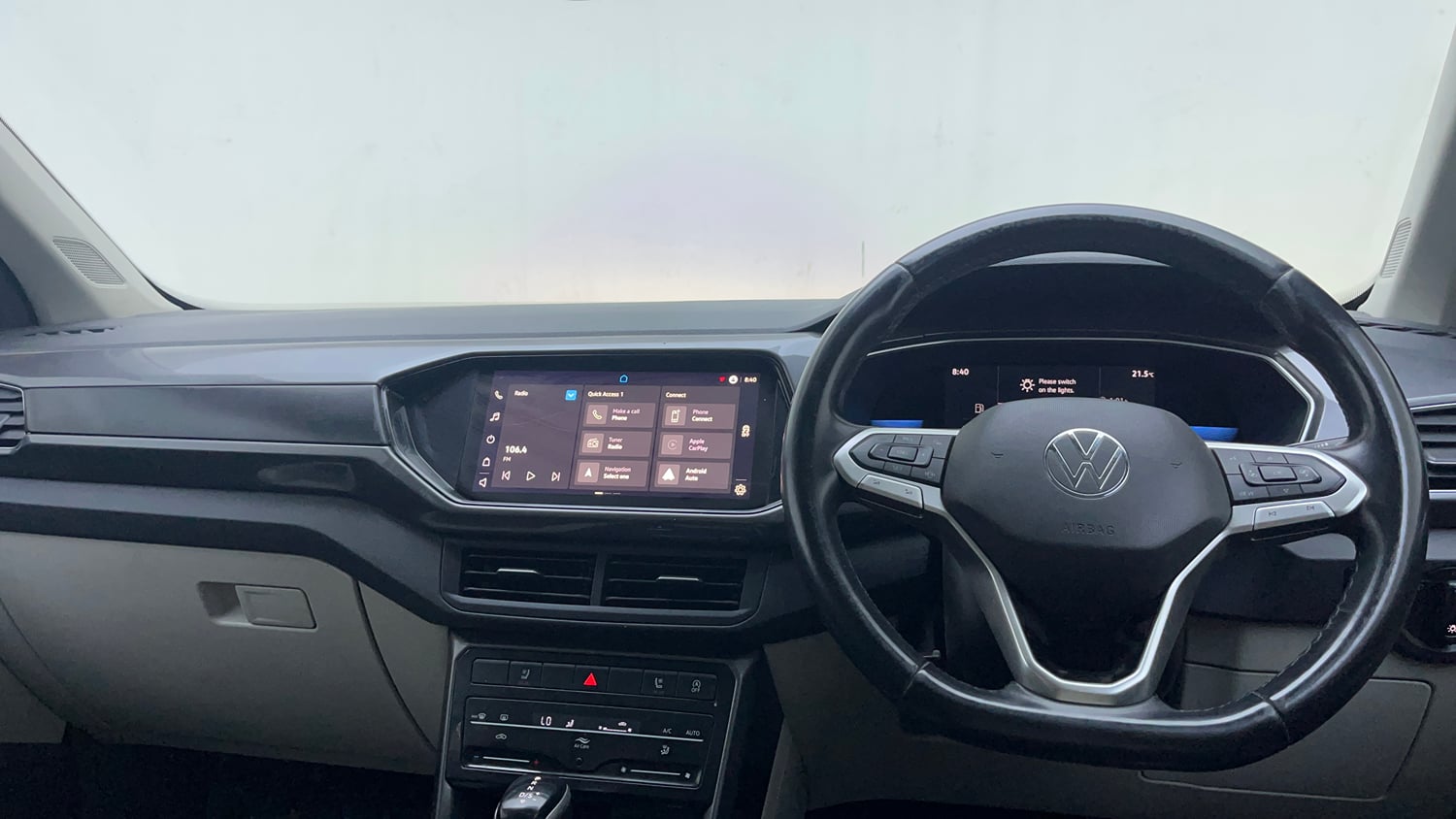 Used 2023 Volkswagen Taigun Topline 1.0 TSI AT Petrol Automatic interior DASHBOARD VIEW