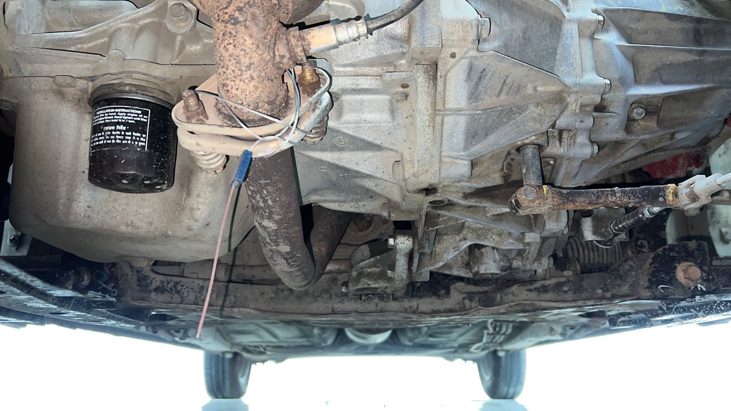 Used 2018 Maruti Suzuki Swift VXI CNG (Outside Fitted) Cng Manual extra FRONT LEFT UNDERBODY VIEW
