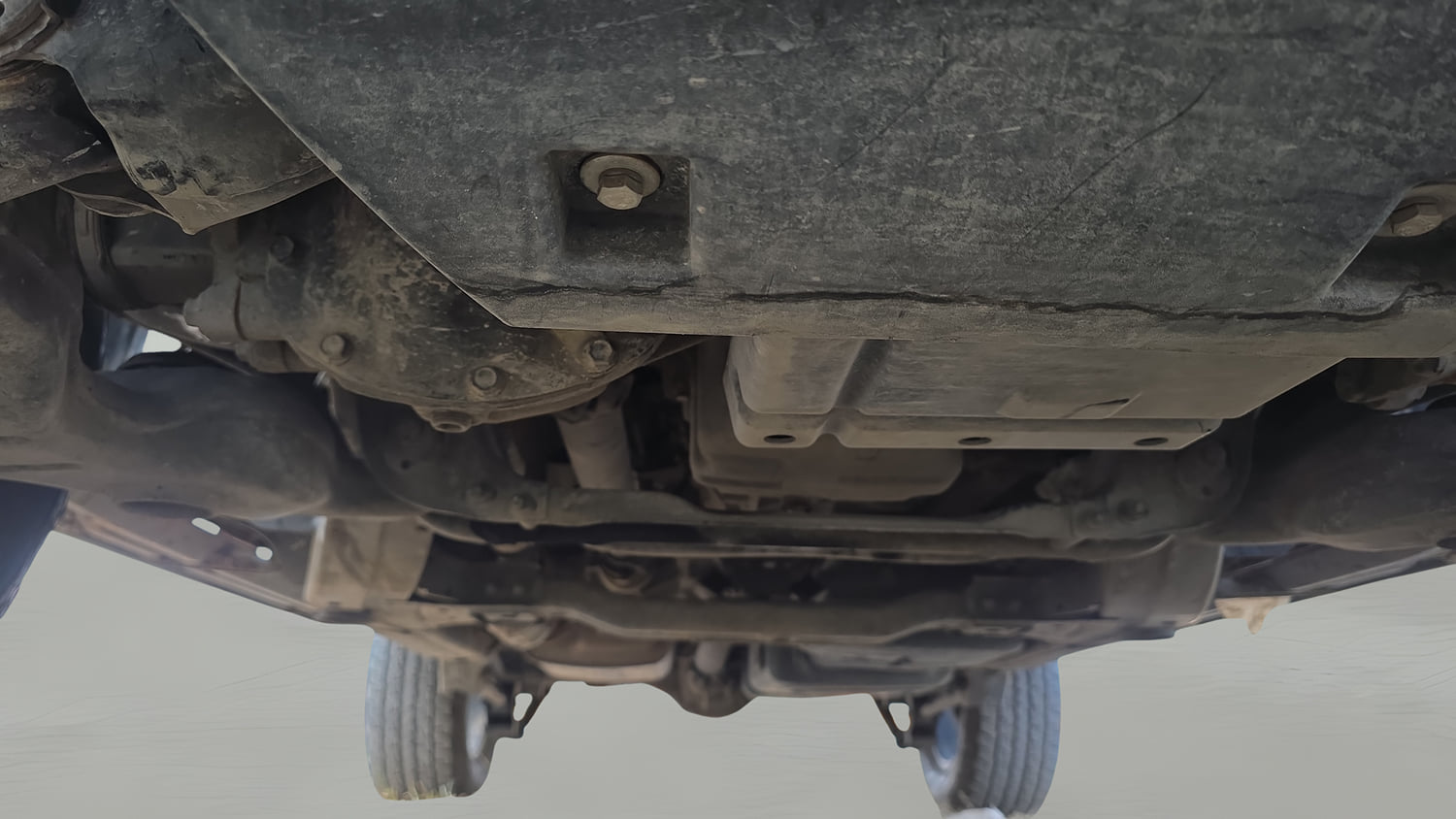 Used 2023 Mahindra Thar LX Hard Top Diesel MT 4WD Diesel Manual extra FRONT LEFT UNDERBODY VIEW