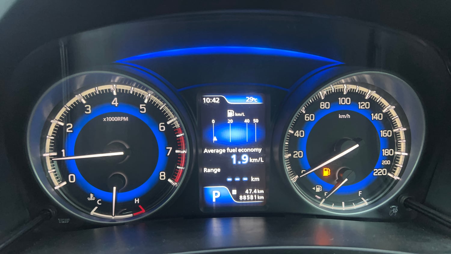 Used 2017 Maruti Suzuki Baleno Zeta 1.2 AT Petrol Automatic interior CLUSTERMETER VIEW