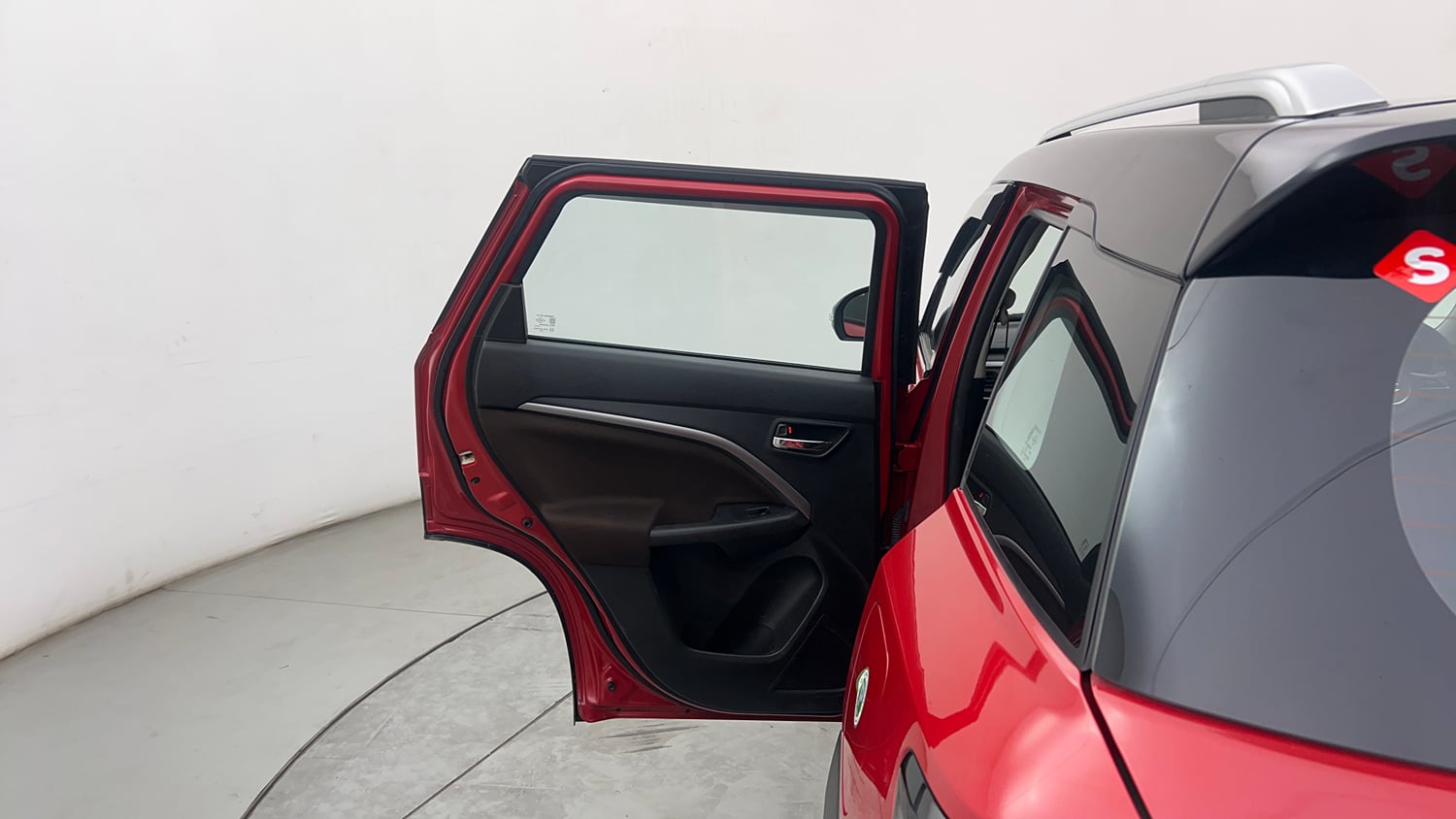 Used 2023 Maruti Suzuki Brezza Zxi Dual Tone Petrol Manual interior LEFT REAR DOOR OPEN VIEW