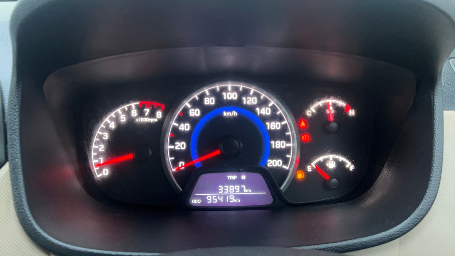 Used 2019 Hyundai Grand i10 Sportz 1.2 Kappa VTVT Petrol Manual interior CLUSTERMETER VIEW