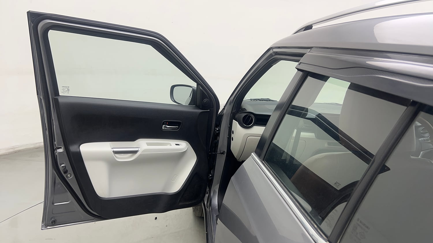 Used 2025 Maruti Suzuki Ignis Delta 1.2 AMT Petrol Automatic interior LEFT FRONT DOOR OPEN VIEW