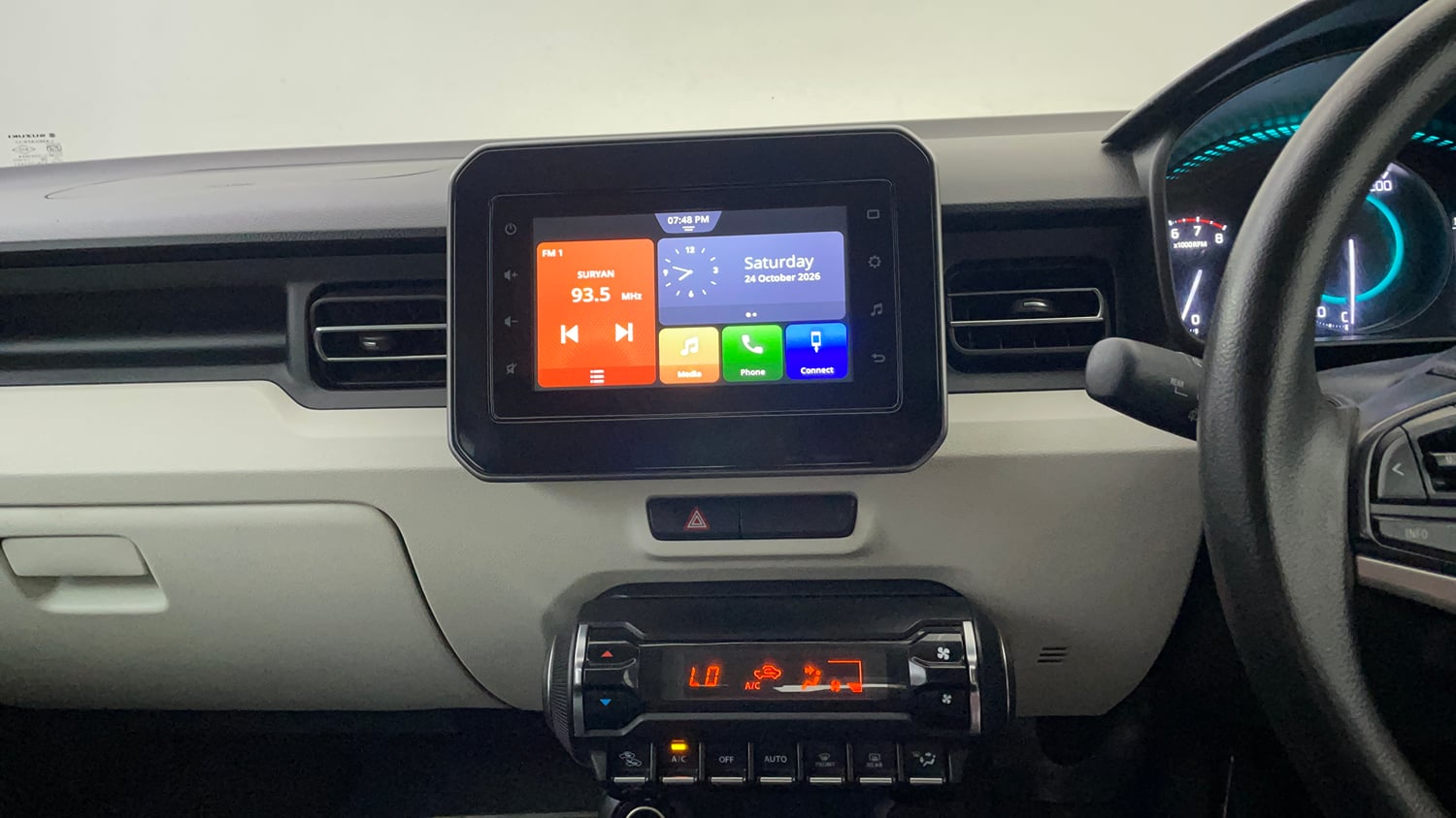 Used 2020 Maruti Suzuki Ignis Alpha 1.2 AMT Petrol Automatic interior MUSIC SYSTEM & AC CONTROL VIEW