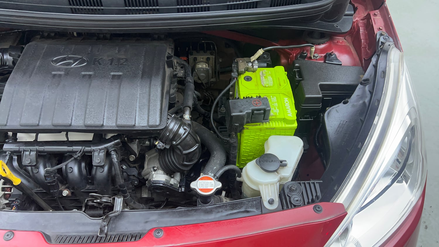 Used 2019 Hyundai Grand i10 Sportz 1.2 Kappa VTVT Petrol Manual engine ENGINE LEFT SIDE VIEW