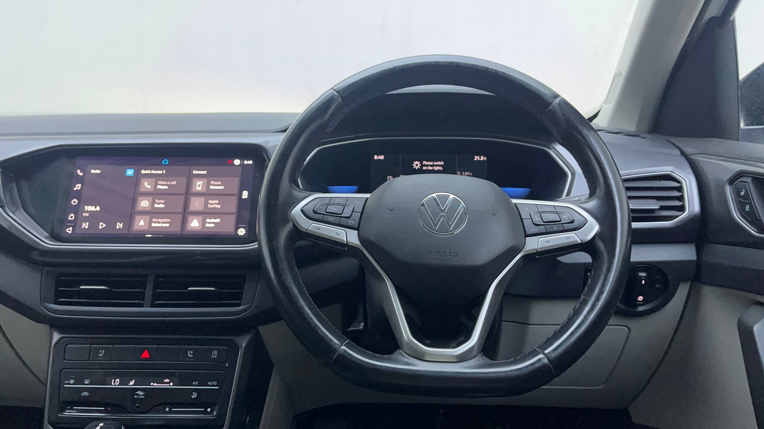 Used 2023 Volkswagen Taigun Topline 1.0 TSI AT Petrol Automatic interior STEERING VIEW