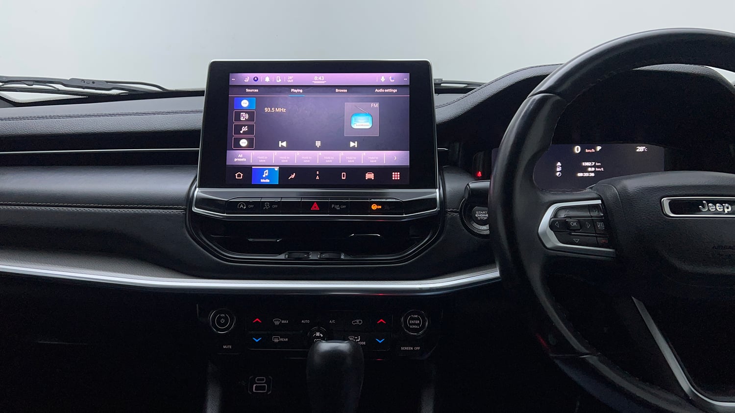 Used 2022 Jeep Compass Model S (O) Diesel 4x4 AT Diesel Automatic interior MUSIC SYSTEM & AC CONTROL VIEW