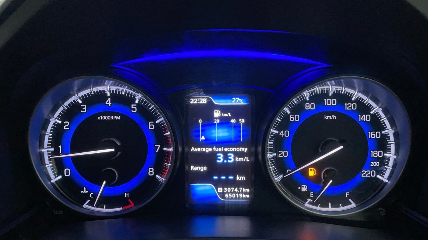 Used 2016 Maruti Suzuki Baleno Alpha 1.2 Petrol Manual interior CLUSTERMETER VIEW