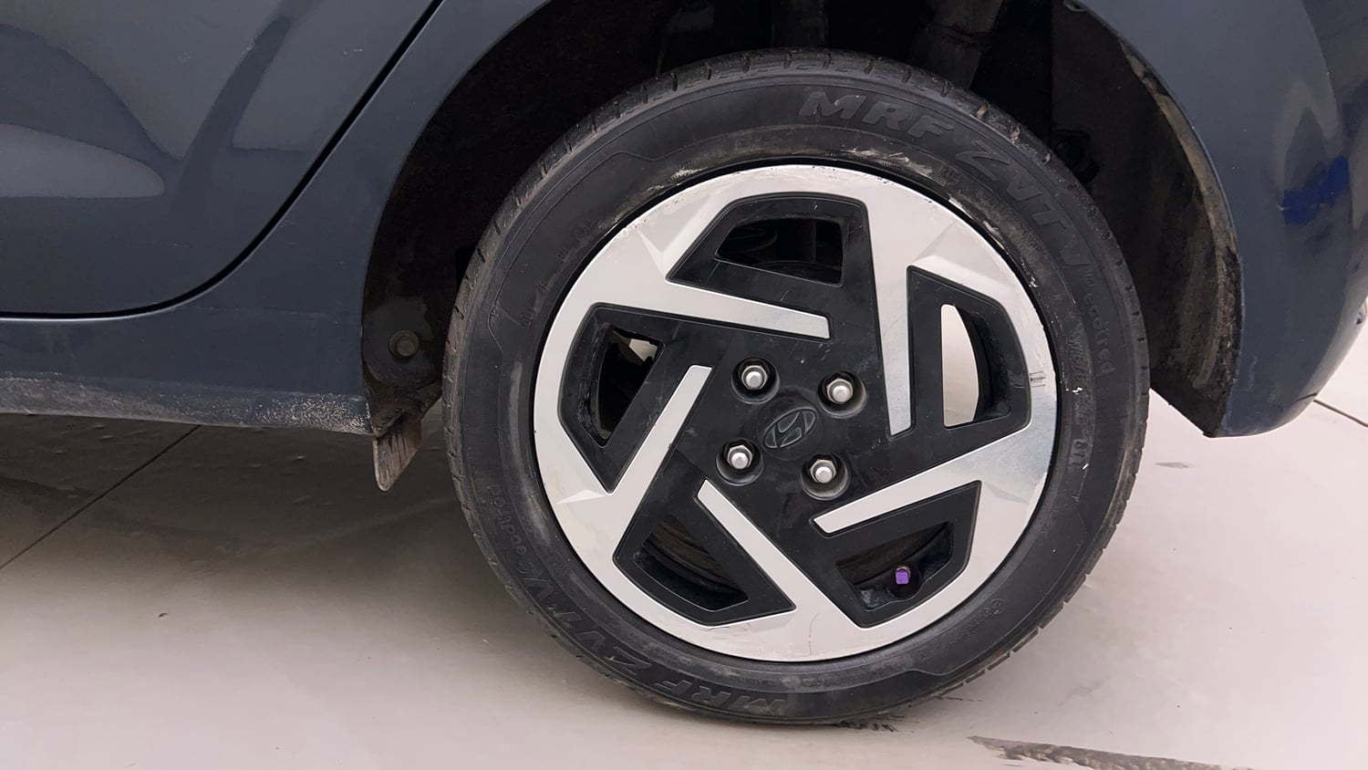 Used 2023 Hyundai Grand i10 Nios Sportz 1.2 Kappa VTVT Petrol Manual tyres LEFT REAR TYRE RIM VIEW